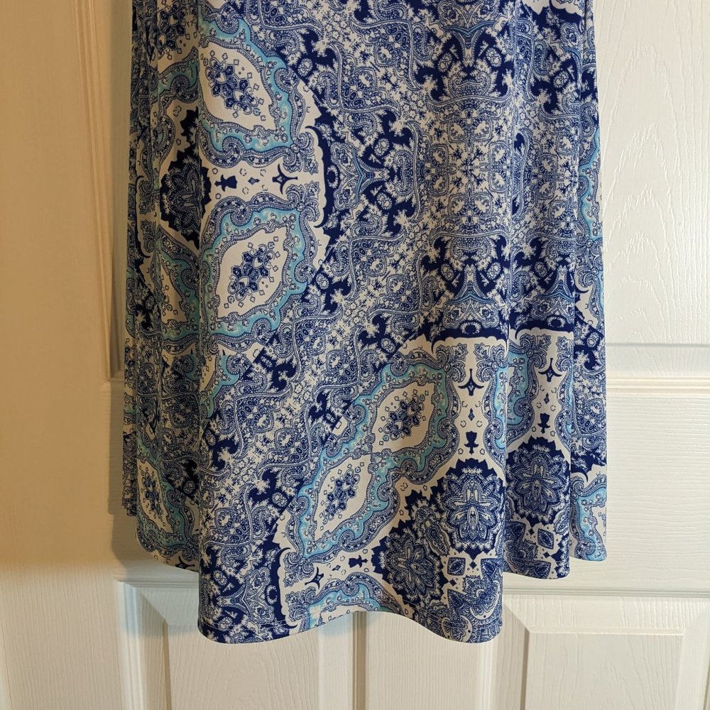 Show Me Your Mumu Blue & White Paisley Garrett Tank Sleeveless Dress - size S - Picture 4 of 9
